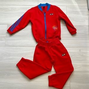 Adidas x Lego Red tracksuit, size 5-6